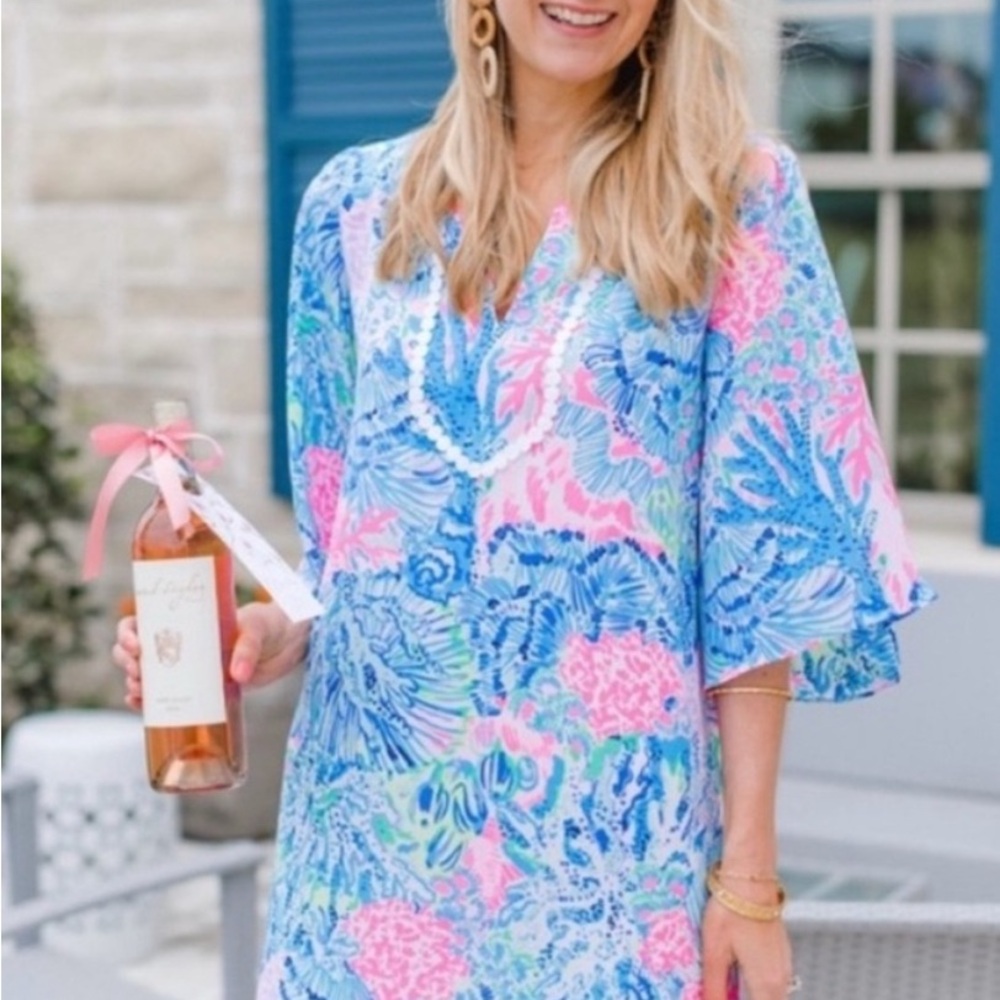 LILLY PULITZER DELANCEY DRESS Multi Sink or Swim 
Size S
NWOT